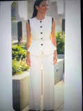 PEPLUM VEST & WIDE-LEG TROUSER SET