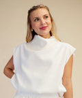MOCK NECK BALLOON TOP
