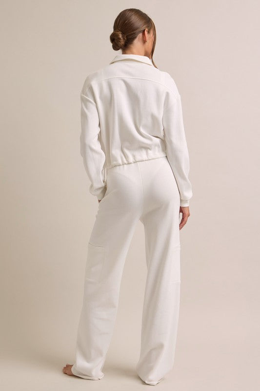 Cressida Knit Collar Zip Up Jacket And Pants Set