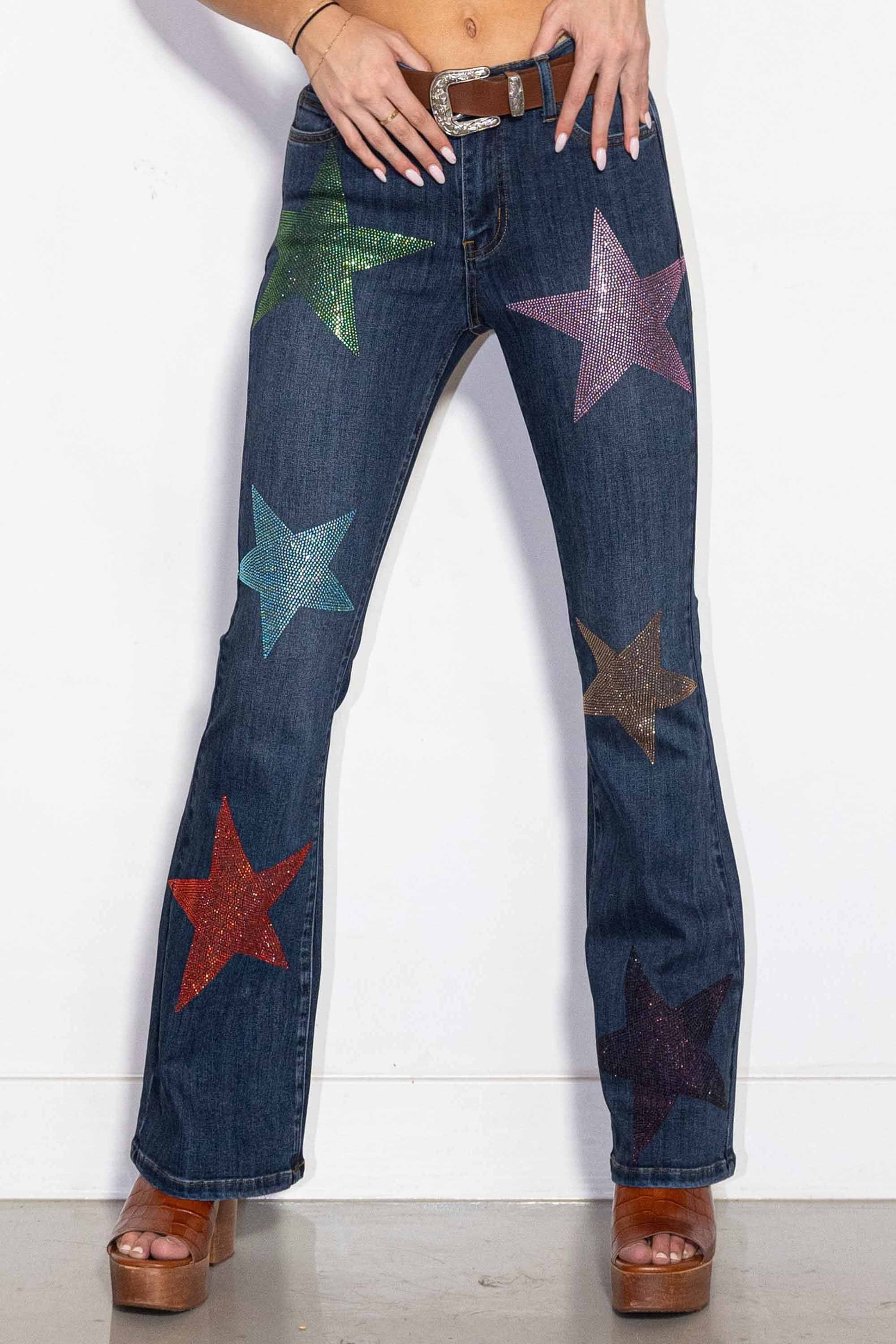 Rhinestone Bootcut Jeans