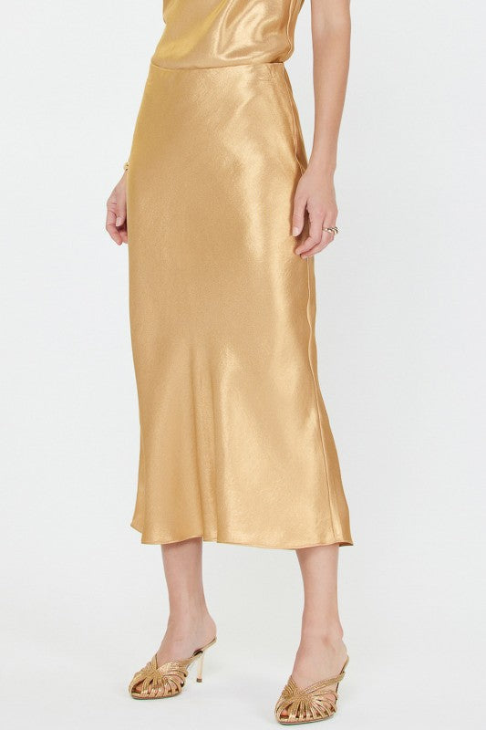 Gold Midi Skirt