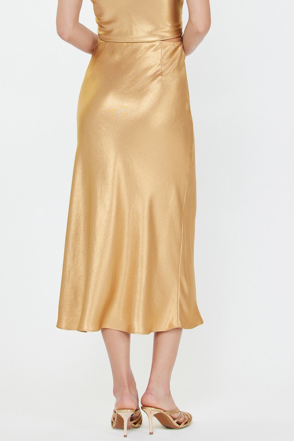 Gold Midi Skirt