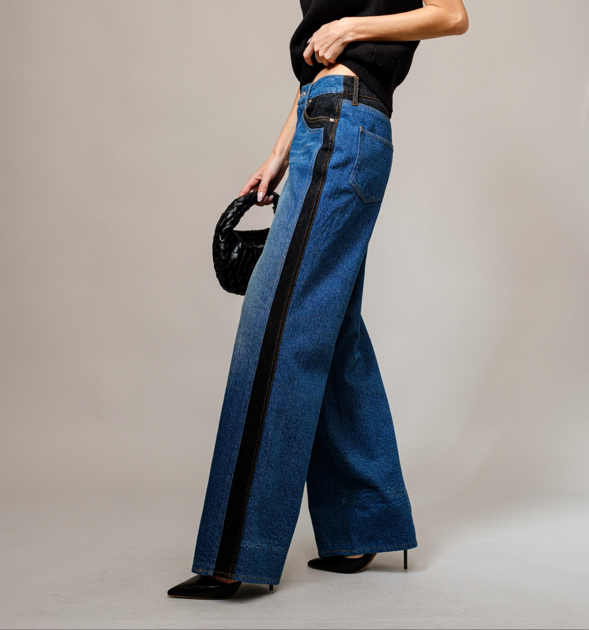 West Two Tone Denim Jeans